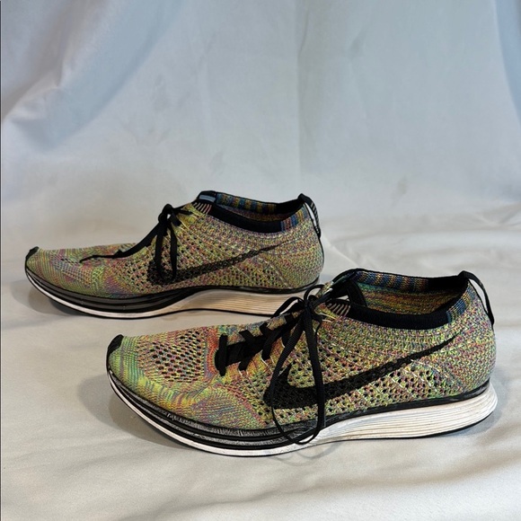 Nike 2012 Flyknit Racer Multicolor 1.0 sz 8, Preowned,  Black Tongue VERY RARE - Picture 5 of 11